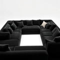 Black Corduroy Modular Sectional Sofa